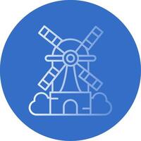 Windmühle Gradient Linie Kreis Symbol vektor