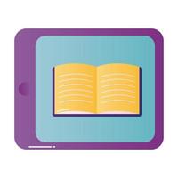 E-Book im Tablet-Vektor-Design vektor