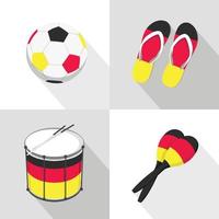 Deutschland-Fußball-Fußball-Symbol. vektor