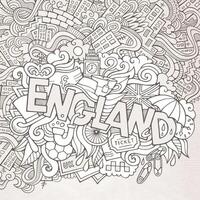 England hand text och klotter element bakgrund. vektor illustration