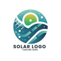 Grün Energie Solar- Leistung Logo Design Vektor Vorlage