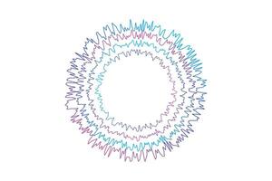 abstrakt cirkel linje Vinka färgrik lila och blå lutning bakgrund vektor mall