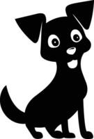 Karikatur Hund Silhouette Vektor isoliert