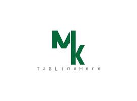 mk letztere Logo, modern Design, Initiale basierend letztere Logo vektor