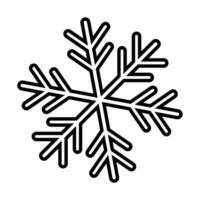 Schneeflocke Symbol. Weihnachten und Winter Thema. einfach Schnee eben schwarz Illustration auf Weiß Hintergrund. eps 10 vektor