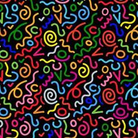 abstrakt regnbåge färgad klotter mönster design vektor
