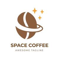 Raum Kaffee einfach Logo Design vektor