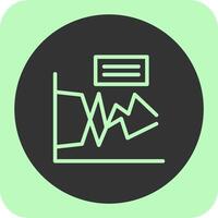 Linie Graph linear runden Symbol vektor