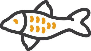 Koi Fisch zwei Farbe Symbol vektor
