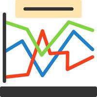 linje Diagram vektor ikon
