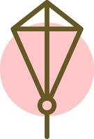Drachen linear Kreis Symbol vektor