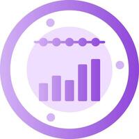 Balkendiagramm-Glyphenverlaufssymbol vektor