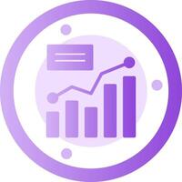 Bar Graph Glyphe Gradient Symbol vektor