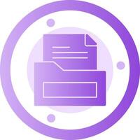 Datei Mappe Glyphe Gradient Symbol vektor