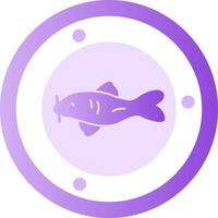 fisk glyf lutning ikon vektor