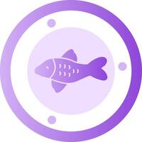 Koi Fisch Glyphe Gradient Symbol vektor