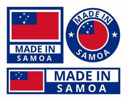 Vektor einstellen gemacht im Samoa Design Produkt Etiketten Geschäft Symbole Illustration