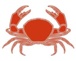vektor hav krabba ikon mall design illustration