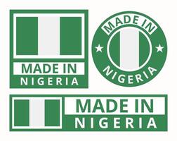 Vektor einstellen gemacht im Nigeria Design Produkt Etiketten Geschäft Symbole Illustration