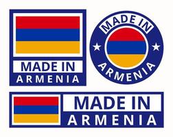 Vektor einstellen gemacht im Armenien Design Produkt Etiketten Geschäft Symbole Illustration