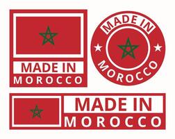 Vektor einstellen gemacht im Marokko Design Produkt Etiketten Geschäft Symbole Illustration