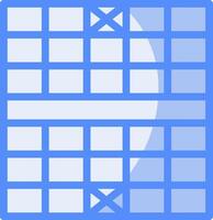 schack styrelse linje fylld blå ikon vektor