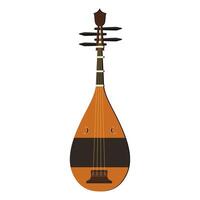Biwa japanisch orientalisch Musik- Instrument Symbol Vektor Illustration