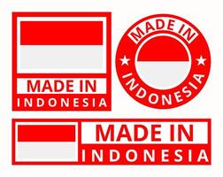 Vektor einstellen gemacht im Indonesien Design Produkt Etiketten Geschäft Symbole Illustration