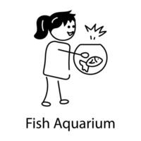 modisch Fisch Aquarium vektor