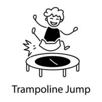 modisch Trampolin springen vektor