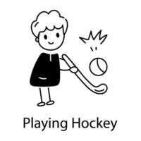 modisch spielen Eishockey vektor