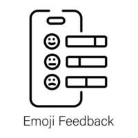 modisch Emoji Feedback vektor