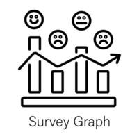 trendig undersökning Graf vektor