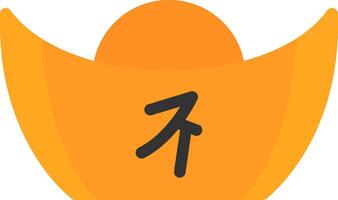 Yuanbao eben Symbol vektor