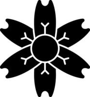 Pflaume blühen Glyphe Symbol vektor