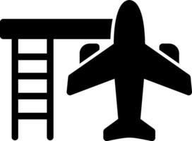 Flugzeug-Glyphe-Symbol vektor