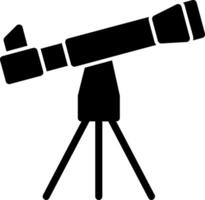 Symbol für Teleskop-Glyphe vektor
