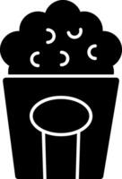 Popcorn-Glyphe-Symbol vektor