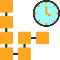 Timeline-Flachsymbol vektor