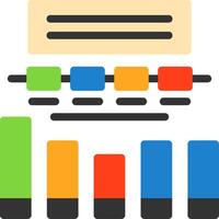 Balkendiagramm flaches Symbol vektor