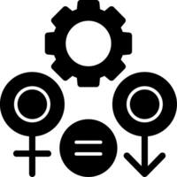 Geschlecht Gleichberechtigung Glyphe vektor