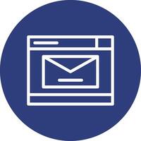 Mail Gliederung Kreis Symbol vektor