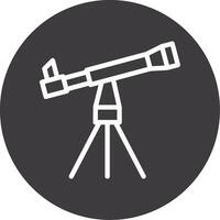 Teleskop Gliederung Kreis Symbol vektor