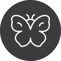 Schmetterling Gliederung Kreis Symbol vektor