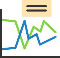 linje Graf platt ikon vektor