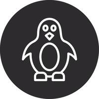 pingvin omvänd ikon vektor