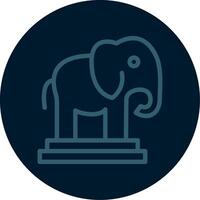 verheißungsvoll Elefant Linie multi Farbe Symbol vektor