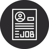 Job Beschreibung invertiert Symbol vektor