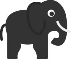 elefant platt ikon vektor