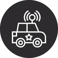 Polizei Auto invertiert Symbol vektor